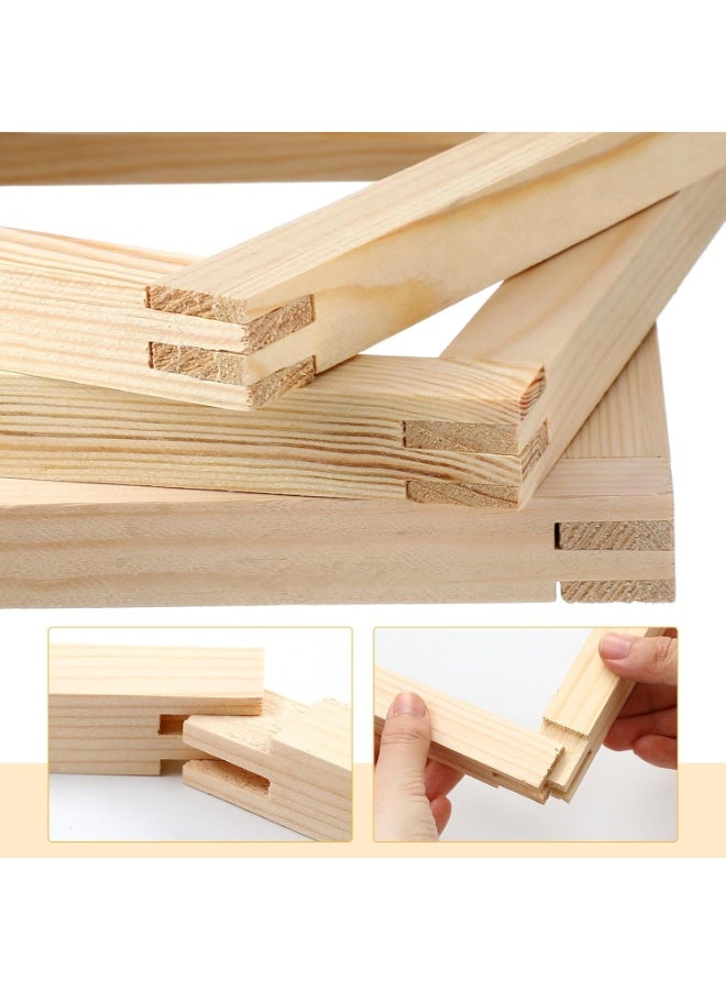 Arabest 12 Sets Stretcher Bars for Needlework, 6 Sizes Wooden Canvas Stretcher Bars, for Needlepoint Embroidery Stitch Frame Set Bundle with Crafts - Image 3